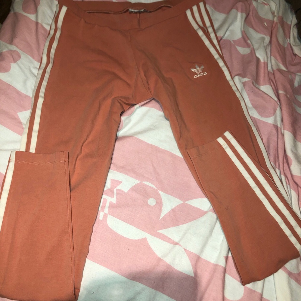 Cute Adidas coral pink leggings